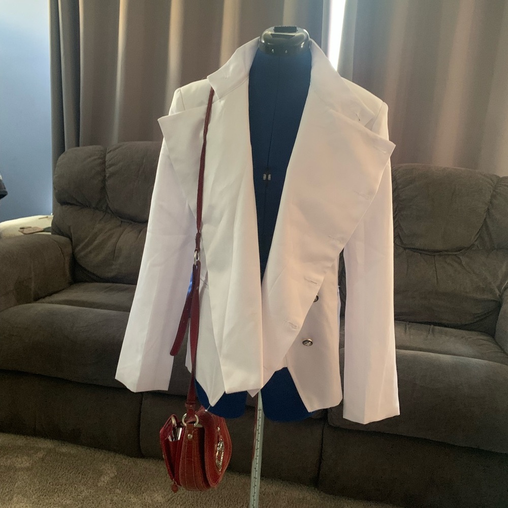 Double Breasted White Coat - image 7